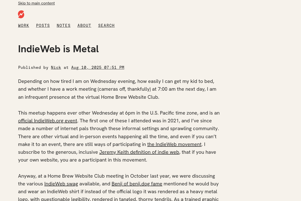 IndieWeb is Metal