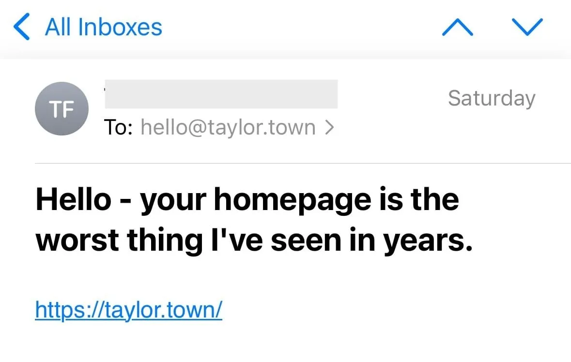 My website is ugly because I made it