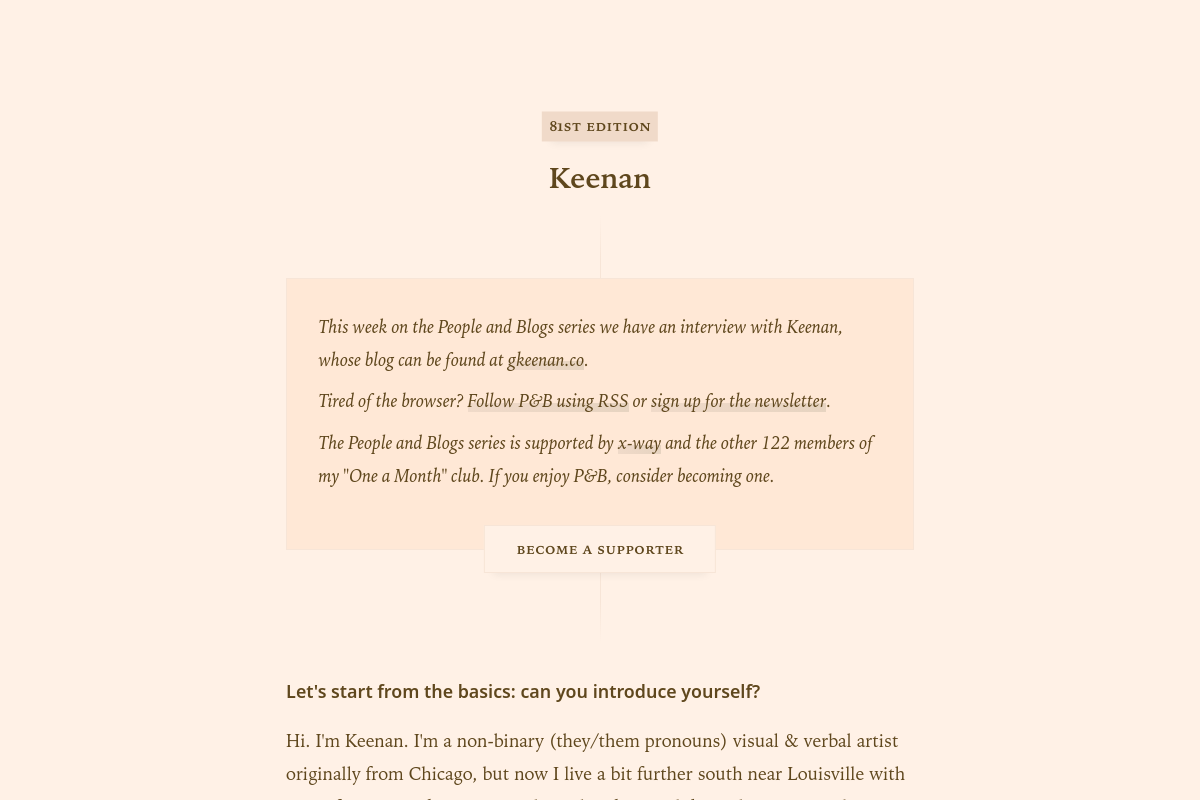 People & Blogs: Keenan